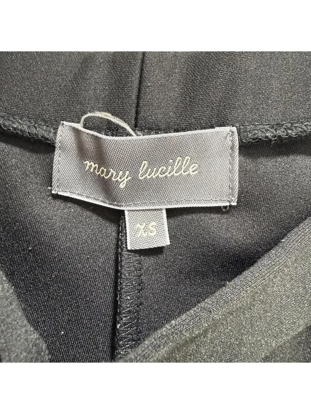 MARY LUCILLE SZ XS VTG y2k Black Straight Leg PullOn Pants Front Zipper pockets